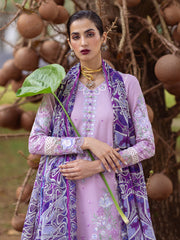 Roheenaz Dahlia Embroidered Lawn Unstitched 3Pc Suit RNZ-06A Hyacinth