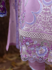 Roheenaz Dahlia Embroidered Lawn Unstitched 3Pc Suit RNZ-06A Hyacinth