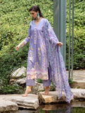 Roheenaz Dahlia Embroidered Lawn Unstitched 3Pc Suit RNZ-06B Aster