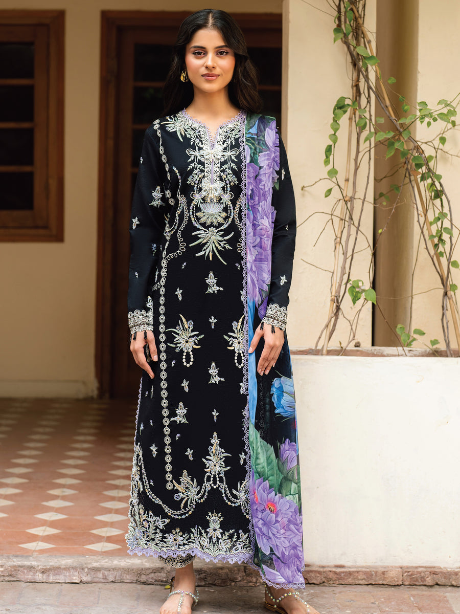 Roheenaz Aashiyana Embroidered Lawn Unstitched 3Pc Suit RNZ-06B Hania