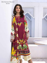 Roheenaz Leya Printed Lawn Unstitched 3Pc Suit RNZ-09A Driftwood Delight