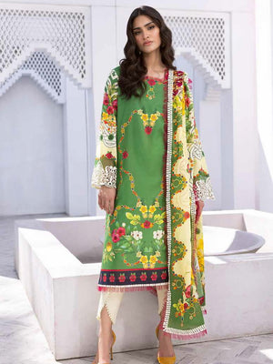 Roheenaz Leya Printed Lawn Unstitched 3Pc Suit RNZ-09B Starfish Stroll