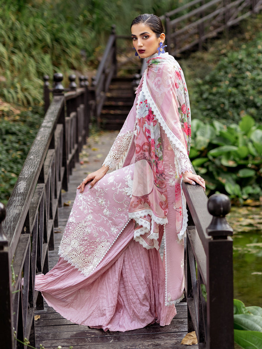 Roheenaz Dahlia Embroidered Lawn Unstitched 3Pc Suit RNZ-08A Lily