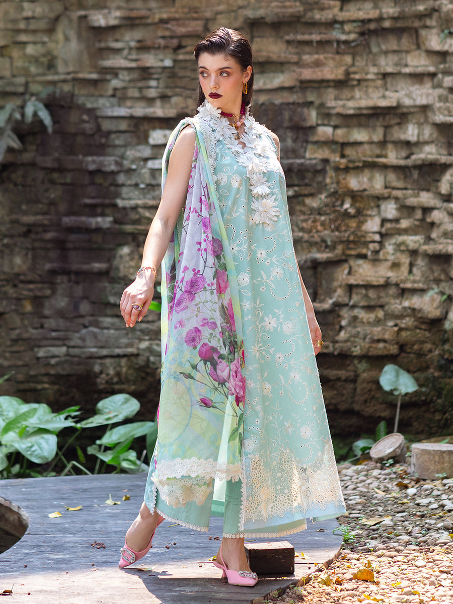Roheenaz Dahlia Embroidered Lawn Unstitched 3Pc Suit RNZ-08B Zinnia