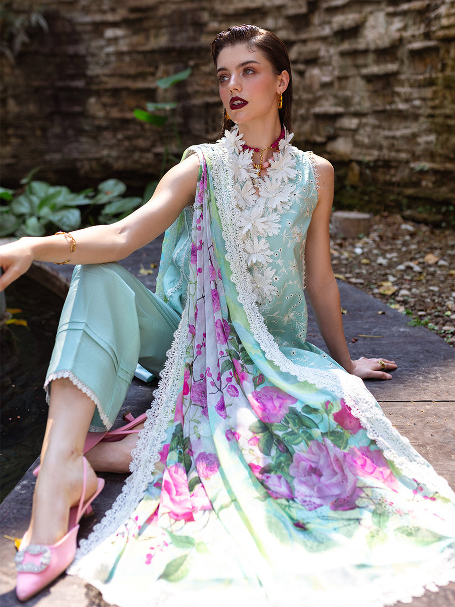 Roheenaz Dahlia Embroidered Lawn Unstitched 3Pc Suit RNZ-08B Zinnia
