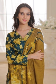 Feathers Digital Printed Dhanak Unstitched 3Pc Suit ROBINSON-FT307