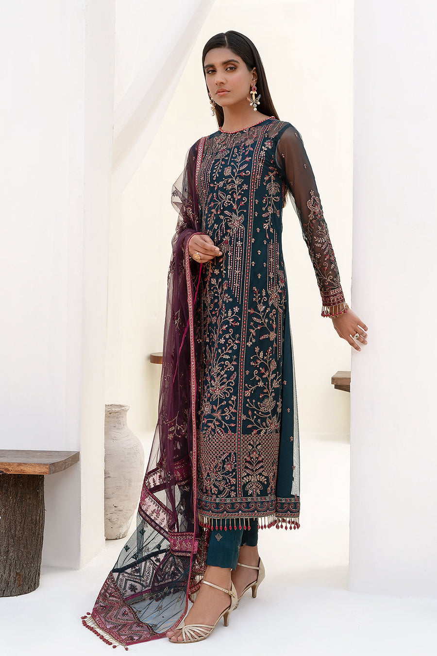 Nazneen by Zarif Unstitched Luxury Formal 3 Piece Suit ZN 01 GLORY