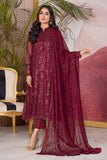 Afreen by Zarif Unstitched Luxury Formal 3 Piece Suit ZA-04 MULBERRY