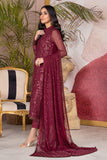 Afreen by Zarif Unstitched Luxury Formal 3 Piece Suit ZA-04 MULBERRY