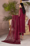 Afreen by Zarif Unstitched Luxury Formal 3 Piece Suit ZA-04 MULBERRY