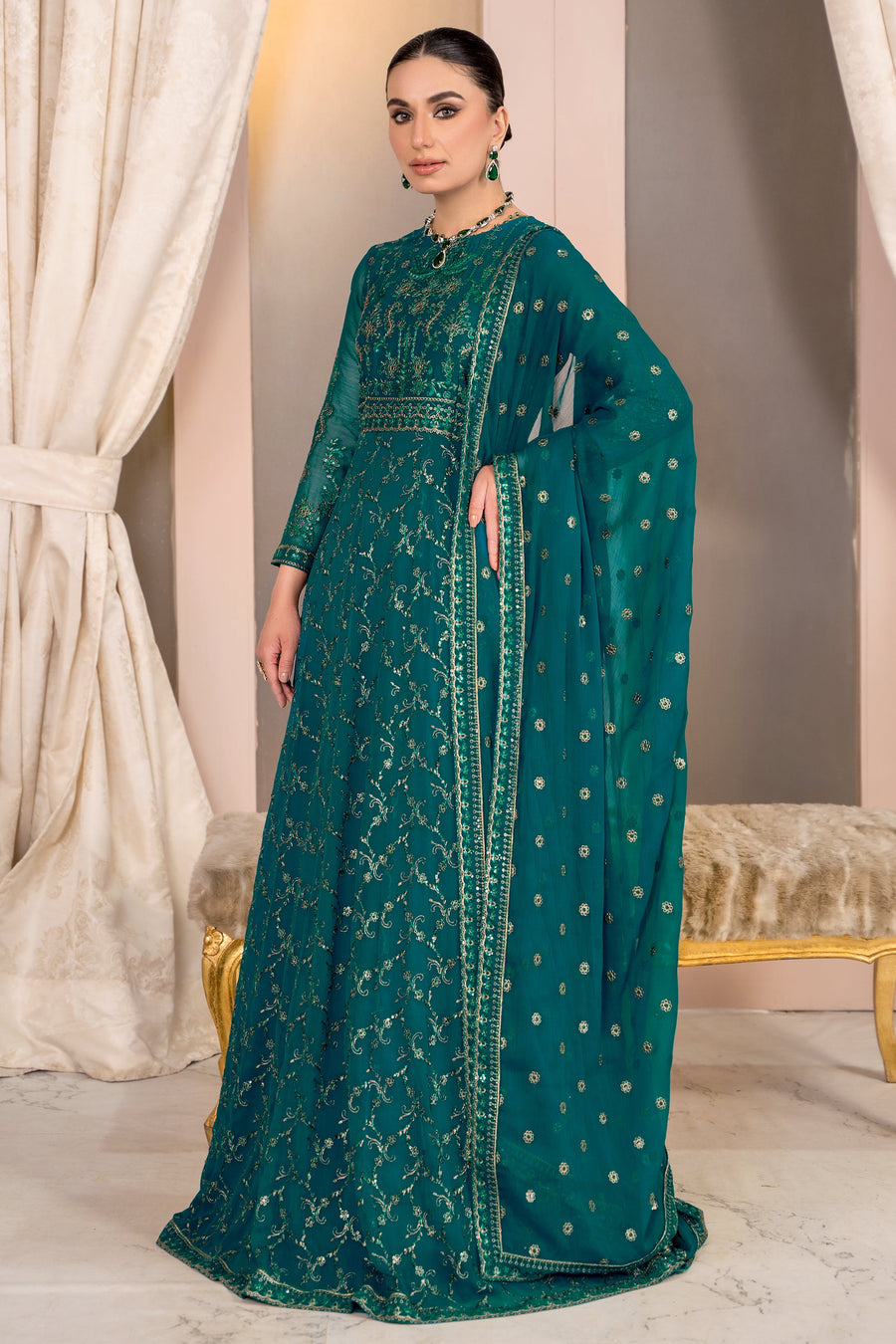 Afreen by Zarif Unstitched Luxury Formal 3 Piece Suit ZA-07 TROPICAL
