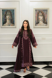 Faiza Faisal Afsana Embroidered Karandi Unstitched 3Pc Suit - ROOP