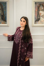 Faiza Faisal Afsana Embroidered Karandi Unstitched 3Pc Suit - ROOP