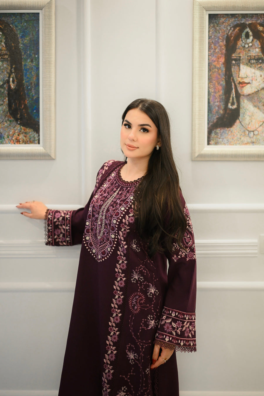 Faiza Faisal Afsana Embroidered Karandi Unstitched 3Pc Suit - ROOP