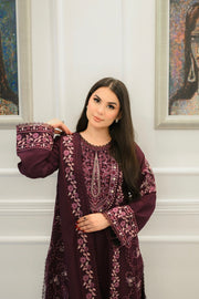 Faiza Faisal Afsana Embroidered Karandi Unstitched 3Pc Suit - ROOP