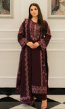 Faiza Faisal Afsana Embroidered Karandi Unstitched 3Pc Suit - ROOP