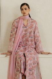 Ayzel Amore Embroidered Unstitched Lawn 3Pc Suit - ROSE