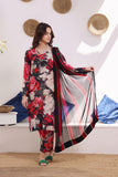 Feathers Premium Printed Lawn Unstitched 3Pc Suit ROSE DUST-FT221