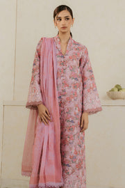 Ayzel Amore Embroidered Unstitched Lawn 3Pc Suit - ROSE