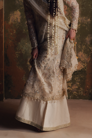 Zarposh Jahanara Festive Embroidered Organza Unstitched 3Pc Suit - ROSHANAY