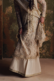 Zarposh Jahanara Festive Embroidered Organza Unstitched 3Pc Suit - ROSHANAY