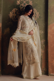 Zarposh Jahanara Festive Embroidered Organza Unstitched 3Pc Suit - ROSHANAY