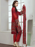 Jazmin Embroidered Chiffon Unstitched 3Pc Suit D-04 Rouge Affair