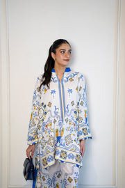 Faiza Faisal FNF Day-Out Printed Poly Lawn Pret 2Pc Suit - ROUX