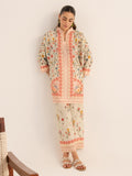 Faiza Faisal Reve Festive Pret Printed Grip Silk 2Pc Suit - ROUX