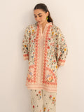 Faiza Faisal Reve Festive Pret Printed Grip Silk 2Pc Suit - ROUX