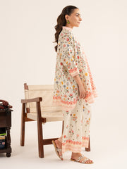 Faiza Faisal Reve Festive Pret Printed Grip Silk 2Pc Suit - ROUX