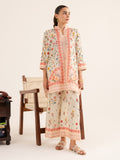 Faiza Faisal Reve Festive Pret Printed Grip Silk 2Pc Suit - ROUX
