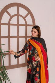 Feathers Digital Printed Khaddar Unstitched 3Pc Suit ROVITH-FT599