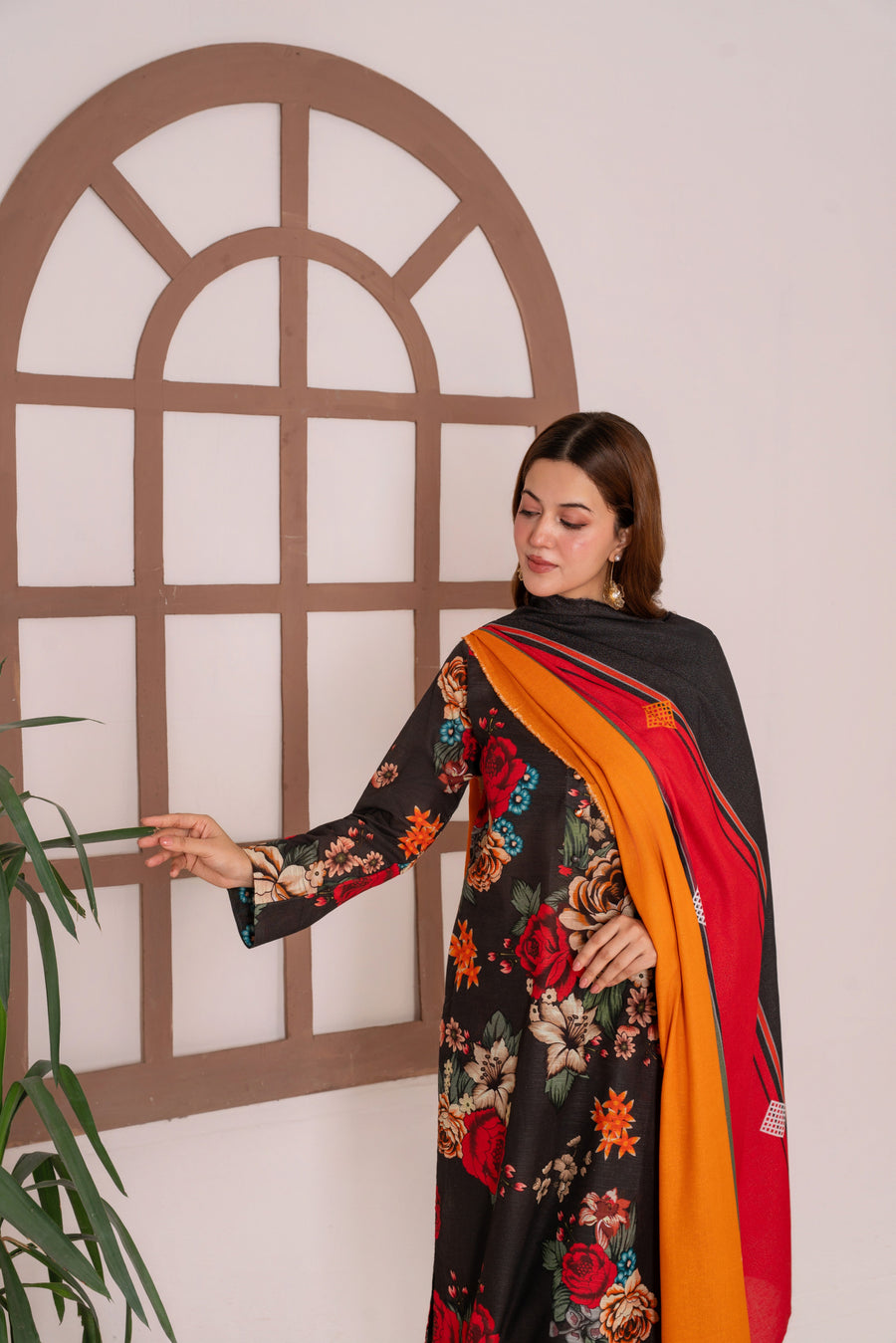 Feathers Digital Printed Khaddar Unstitched 3Pc Suit ROVITH-FT599