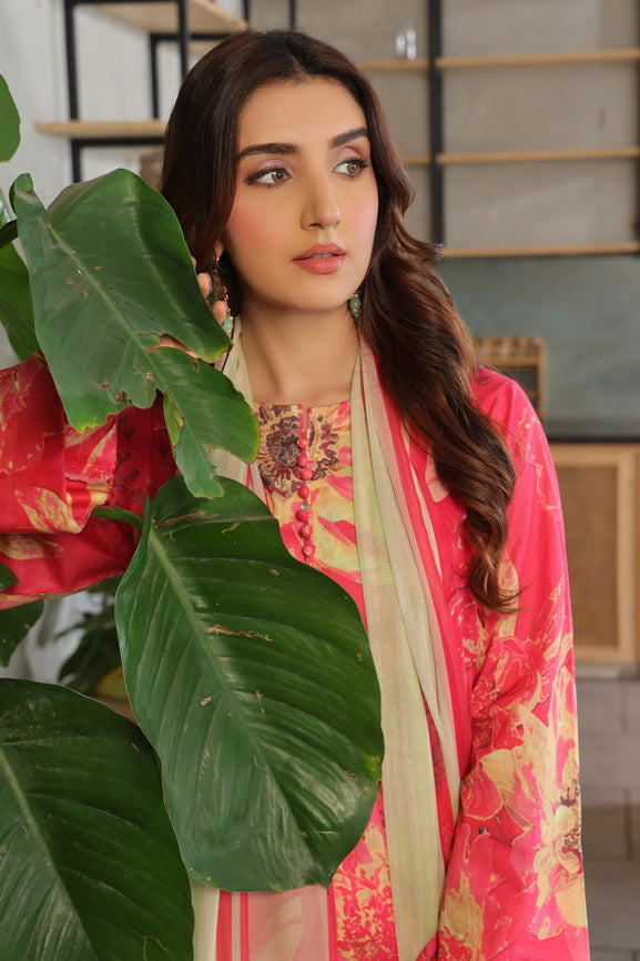 Feathers Whisper Winds Unstitched Printed Lawn 3Pc Suit ROZBERRY-FT491