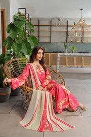 Feathers Whisper Winds Unstitched Printed Lawn 3Pc Suit ROZBERRY-FT491