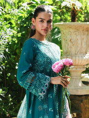 Qalamkar Qline Embroidered Lawn Unstitched 3Pc Suit RP-03 SAPPHIRE