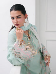 Qalamkar Qline Embroidered Lawn Unstitched 3Pc Suit RP-05 RAHA