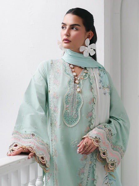 Qalamkar Qline Embroidered Lawn Unstitched 3Pc Suit RP-05 RAHA