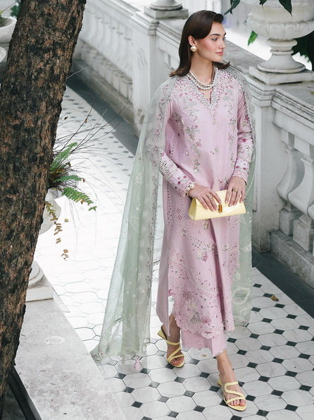 Qalamkar Qline Embroidered Lawn Unstitched 3Pc Suit RP-11 INAYA