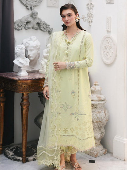 Qalamkar Qline Embroidered Lawn Unstitched 3Pc Suit RP-13 MOONSTONE