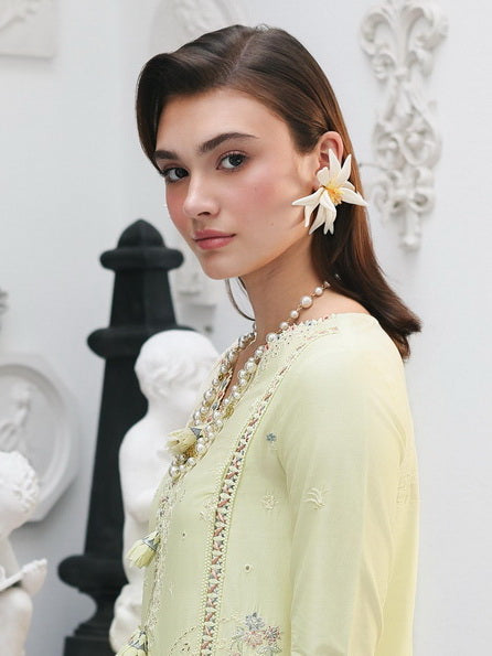 Qalamkar Qline Embroidered Lawn Unstitched 3Pc Suit RP-13 MOONSTONE