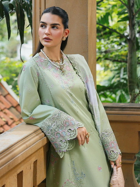 Qalamkar Qline Embroidered Lawn Unstitched 3Pc Suit RP-15 RIVAH