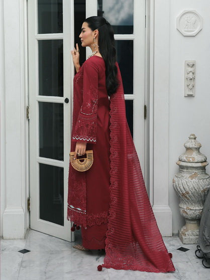 Qalamkar Qline Embroidered Lawn Unstitched 3Pc Suit RP-16 QISTAH