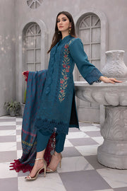 Rang Rasiya Florence Unstitched Embroidered Linen 3Pc Suit D-01 MINHA