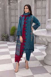 Rang Rasiya Florence Unstitched Embroidered Linen 3Pc Suit D-01 MINHA