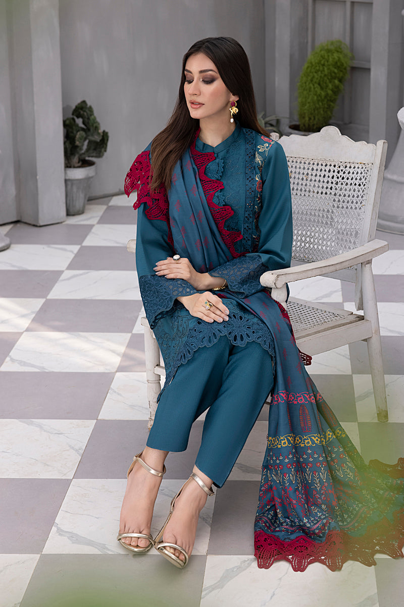 Rang Rasiya Florence Unstitched Embroidered Linen 3Pc Suit D-01 MINHA