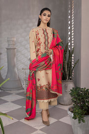 Rang Rasiya Florence Unstitched Embroidered Linen 3Pc Suit D-02 MAIRA