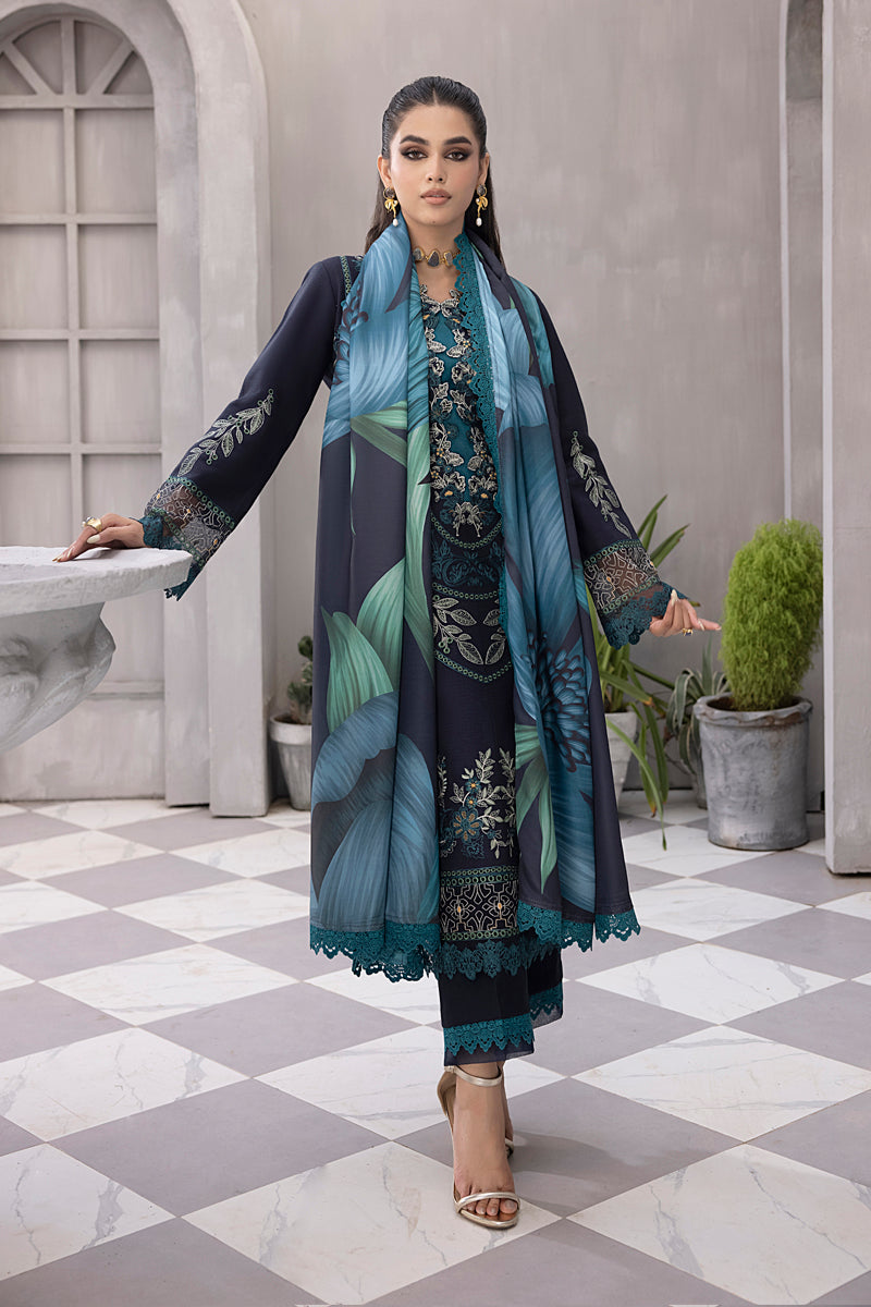 Rang Rasiya Florence Unstitched Embroidered Linen 3Pc Suit D-05 KAZIMAH
