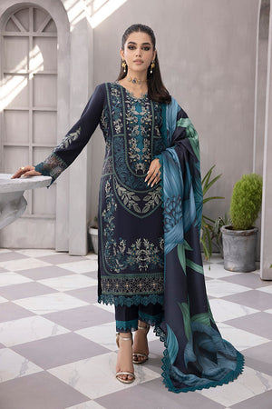 Rang Rasiya Florence Unstitched Embroidered Linen 3Pc Suit D-05 KAZIMAH